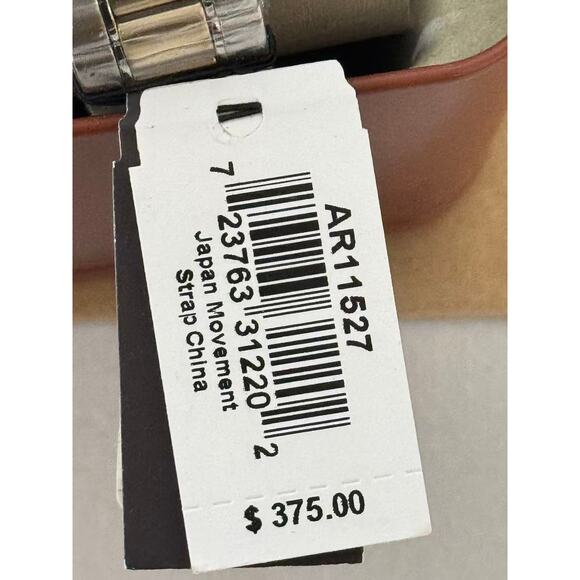 Emporio Armani AR11527 Multifunction Men's Watch With Gray Dial Silver-Gold Belt - Picture 3 of 5